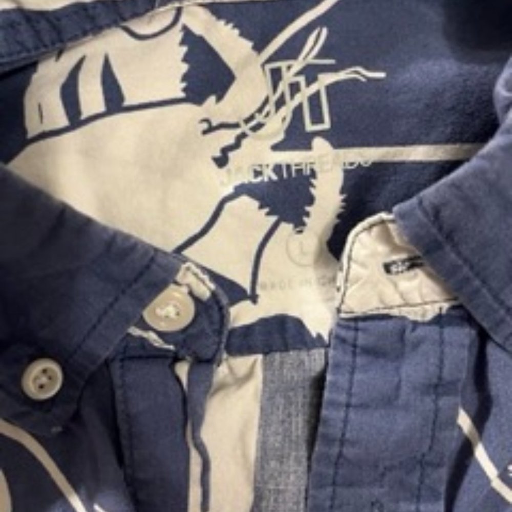 Large (L) Jack Threads Lobster Short Sleeve Button Down